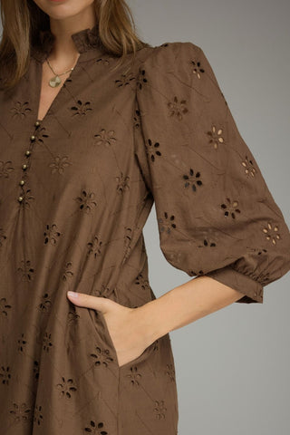 Lucy Eyelet Midi Dress