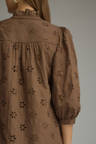 Lucy Eyelet Midi Dress