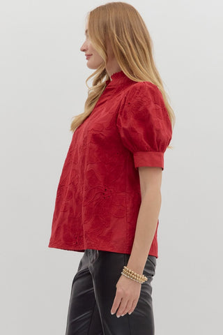 Vickie Floral V-Neck Blouse