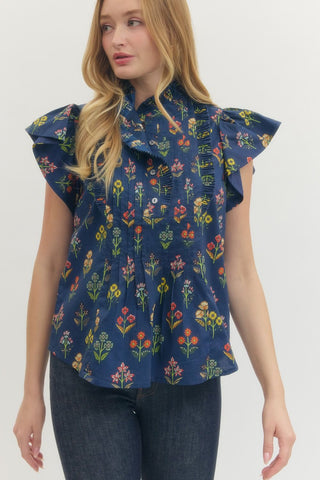 Lindsey Flutter Blouse