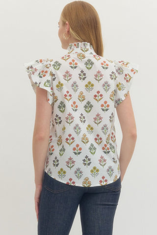 Lindsey Flutter Blouse