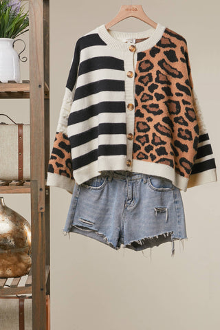 Brandi Mix Media Cardigan