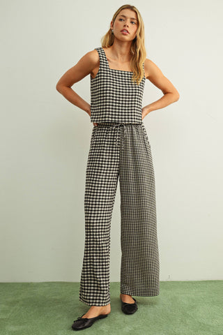 Gina Gingham Square Neck Top
