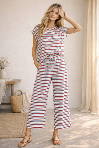 4th of July Americana Ribbed Striped Lounge Set