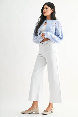 Scissor Cut Wide Leg - Optic White