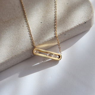Lumi Bar CZ Necklace
