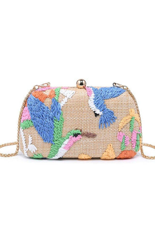 Weston Straw Clutch Bag