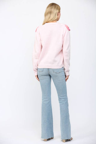 Scallop Ruffle Cardigan Sweater