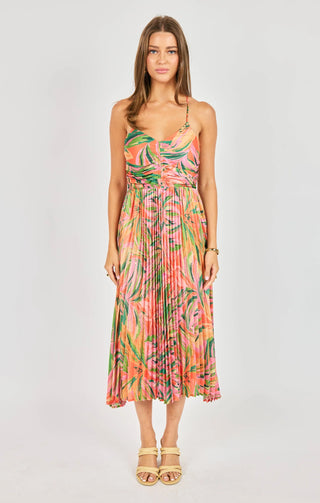 Sunset Ridge Pleated Midi Dress