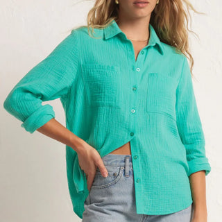 Kaili Button Up Gauze Top